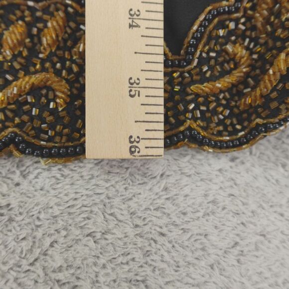 French Collizioni Beaded Jacket Womens Plus‎ 3X Black Gold Sequin Formal Party - Picture 8 of 16